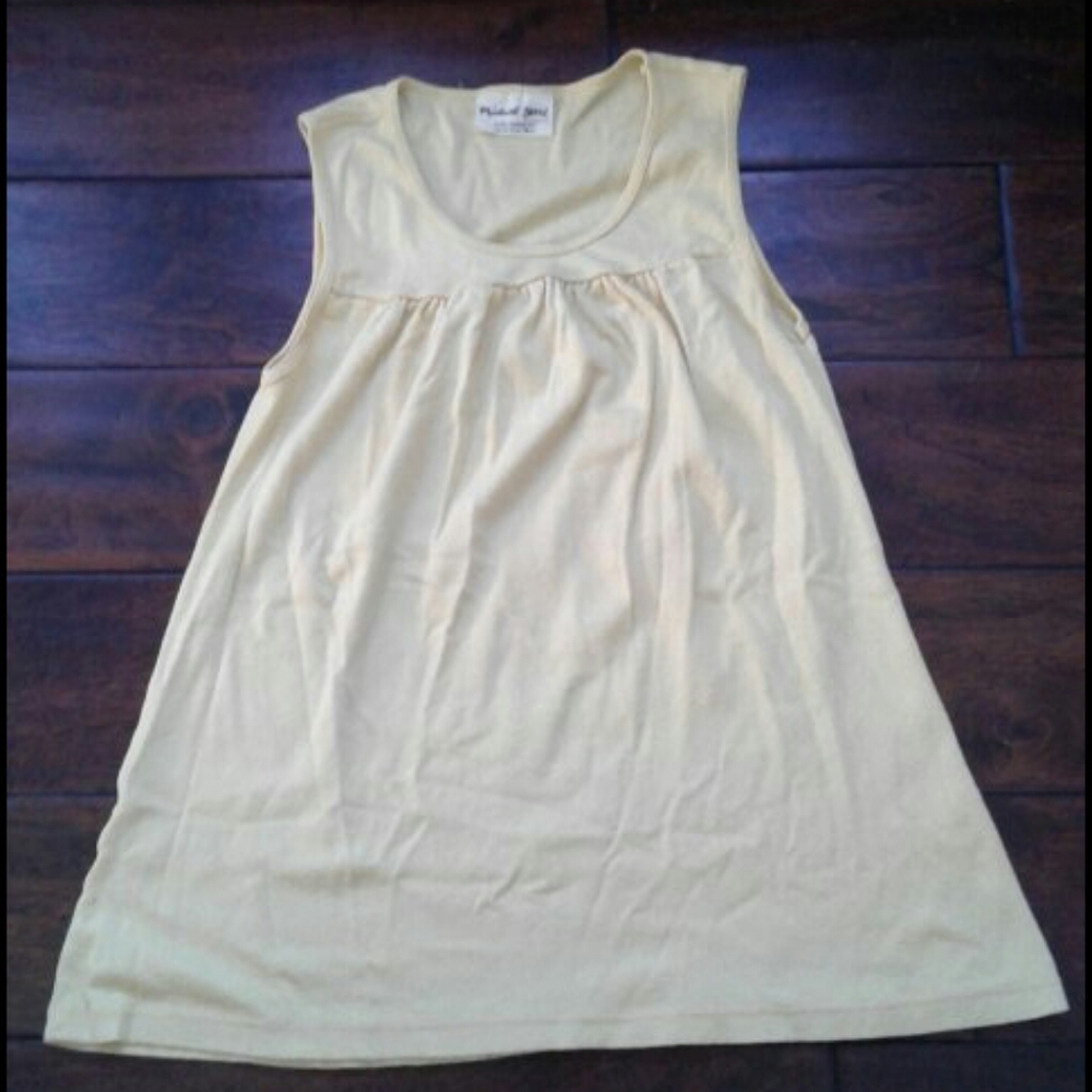 Michael Stars yellow baby doll blouse
